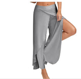 Waist Sports Fitness Yoga Wide Leg Color