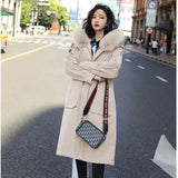 Winter 2020 New Female Fur Coat Maxi Long Windbreaker Jacket Women Parka Ukraine Harajuku Basic Jackets Outerwear Snow Wear