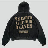 Men Top Y2K New Casual Loose Hoodies Street Harajuku Hip Hop Letter Print Pullover Unisex Punk Retro Hoodie Coat