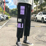 Pants Women Pocket 3XL Printed Chic Harajuku Trousers Korean Style Streetwear BF Unisex Couples All-match Patchwork