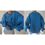 Women's Y2K Grunge Loose Pullover Sweatshirts Letter Print Casual Thickened Long Sleeve Tops Autumn Hoodie Streetwear-Outfit