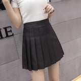 Women Skirt Preppy Style High Waist Chic Stitching Skirts Summer Student Pleated Skirt Women Cute Sweet Girls Dance