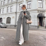 Toloer Women's Wear 2023 New High-End Fashion Coat Light In Black And White-Outfit