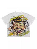 Sales 2024 Summer New T-Shirts Hip-Hop Punk Printed Patterns American Gothic Street Men's T-Shirts-Outfit