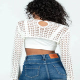 Toloer New Hollow Knit Short Sweater Female Hot Girl Pure Color Set Round Collar With Sunscreen Clothes Summer-Outfit