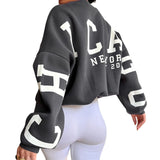 Women's Y2K Grunge Loose Pullover Sweatshirts Letter Print Casual Thickened Long Sleeve Tops Autumn Hoodie Streetwear-Outfit