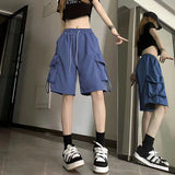 Toloer Shorts Female 2024 Summer New Thin Money Outside Wear Wide Legs Casual Show Thin Speed Dry Cargo Pants Five