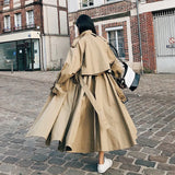 Brand New Fashion X-Long Women Cloak Khaki Lady Windbreaker Female Trench Coat Spring Autumn Outerwear Clothes Loose