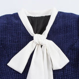 Homemade New Women's Dress Classic Chest-Bunted Bows Little Xiangfeng Heavy Industry