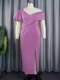 Summer Comfort Personality Lantern Sleeve Dress Party V-Neck Dress Dress