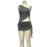 Fashion Fashion Summer Set One-Shoulder Design Vest Cramped Short Skirt Two-Piece Set Of