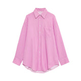 Spring And Summer New Striped Loose Shirt 3217253 Pajamas Trousers
