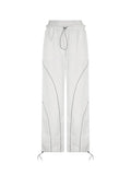 Pintuck Detail Straight Leg Pants-Outfit
