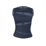 Summer 2025 New Women's Clothing Hottie Sexy Hollow Imitation Cowboy Vest Top