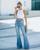 Micro-Horn Jeans Autumn And Winter Dress New High-Waist Lysic Repair Micro-Trumpet Trousers Retro