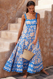 Women's High-End 2026 Spring And Summer New Sling Dress Print Long Dress Dress