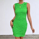 Women's Summer Fashion Print Strip Slings Sexy Big Swing High Waist Dress