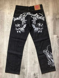 Year's Hot Gothic Y2K Men's Jeans Hip-Hop Loose Punk Style Harajuku Jeans-Outfit