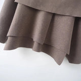 New Asymmetric Cloak Sweater Short Knit Coat