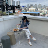 2021 New Style Korean Denim Vest Jacket Women Loose Trend Outer Wear Spring and Autumn Vest Vest Trend Jackets for