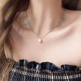 Square Shell Necklace-Outfit