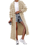 Toloer New Women's Wear Tassel Knitted Jacket-Outfit