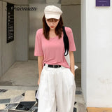 Modal T Shirt Women Summer Candy Color O Neck Basic Tshirts 9 Colors Tees for Ladies Ins Comfortable Female