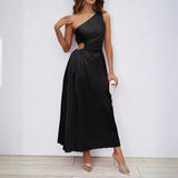 Women's 2026 Summer New French One-Shoulder Collar Folding Folding