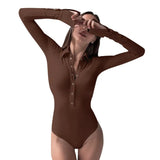 Toloer Women's Wear Slim Button Lapel Long Sleeve