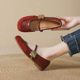 Toloer Ballet Shoes French Mary Jane Shoes Summer With Skirt Flat Single Shoes Driving