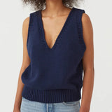 Toloer And Autumn New Women's Knitted Vest Small Vest Women's Sleeveless