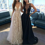 Summer New Women's Dress Sexy Lace Lace Deep V Sleeveless Evening