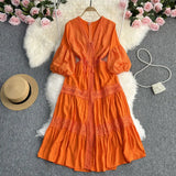 Toloer Dress Autumn 2023 New Show Thin Sunscreen Beach Holiday Dress Desert Dress Super Fairy White