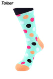 Classic Colorful Dot Printed Happy Socks Men Casual Combed Cotton Harajuku Socks Funny Crew Socks For