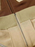 Star Zip Up Oversized Hoodie-Outfit