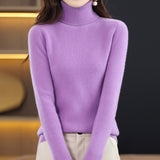 Toloer Autumn Winter New Turtleneck Sweater Set Slim Thin Close-Fitting Knit Bottom With Coat Money-Outfit