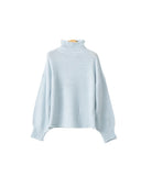 Toloer Women's WISH Turtleneck Long Sleeve Jumper Loose Casual Knit Sweater