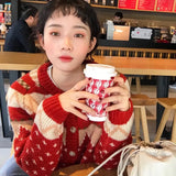 Autumn winter 2020 new Korean thick long-sleeved lazy Christmas sweater jacket woman