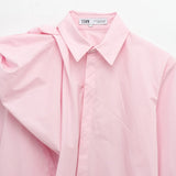 Homemade New Women's Series Shoulder Puffy Design Prefectural Shirt