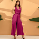 Sexy Hot Women's Wear Independent Station Ebay Fashion Solid Color Wear French Wide-Legged Pants-Outfit