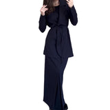 Solid Color Tie In Autumn 2025 With Waist Suit Half-Dress Commuting