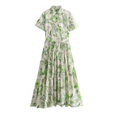 New Shirt-Style Printed Belt Dress 2183058-Outfit