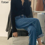 Chic Button Cropped Cardigan for Women Autumn Winter Slim Fit Knitted Sweater Woman Turn Down Collar Solid Jumpers