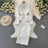 Suit Female Korean Version Socialite Temperament OL Professional Suit Jacket Two-Piece Set Of High Waist Hip Half Skirt-Outfit