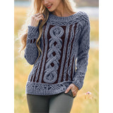 2025 3D Digital Print Round-Neck Sweater Knitted