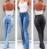 Washed Street Elastic Pants Wide-leg