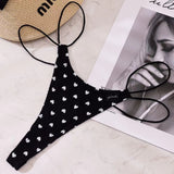 Cotton Strip Single With Sexy Thong Lady English Letter Logo Thong Trousers Women's
