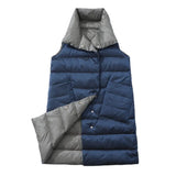 Autumn And Winter New Korean Version Loose Inclined Pocket Stand Collar In The Long Down Jacket Vest Winter Horse Clip Vest Tide-Outfit