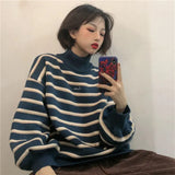 Grandma Striped Sweater-Outfit