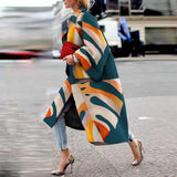 Spring And Autumn Wishebay Long Horn Sleeve Coat Print Loose Wind Coat